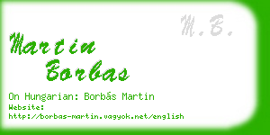 martin borbas business card